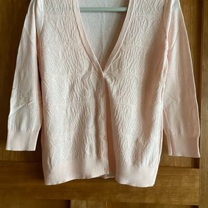 Loft pastel pink 3/4 sleeve sweater